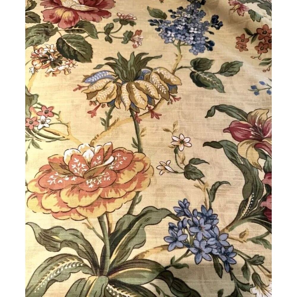 Waverly Carriage House Rose Yellow Fabric 1.5 Yard Floral Home House Made In USA
